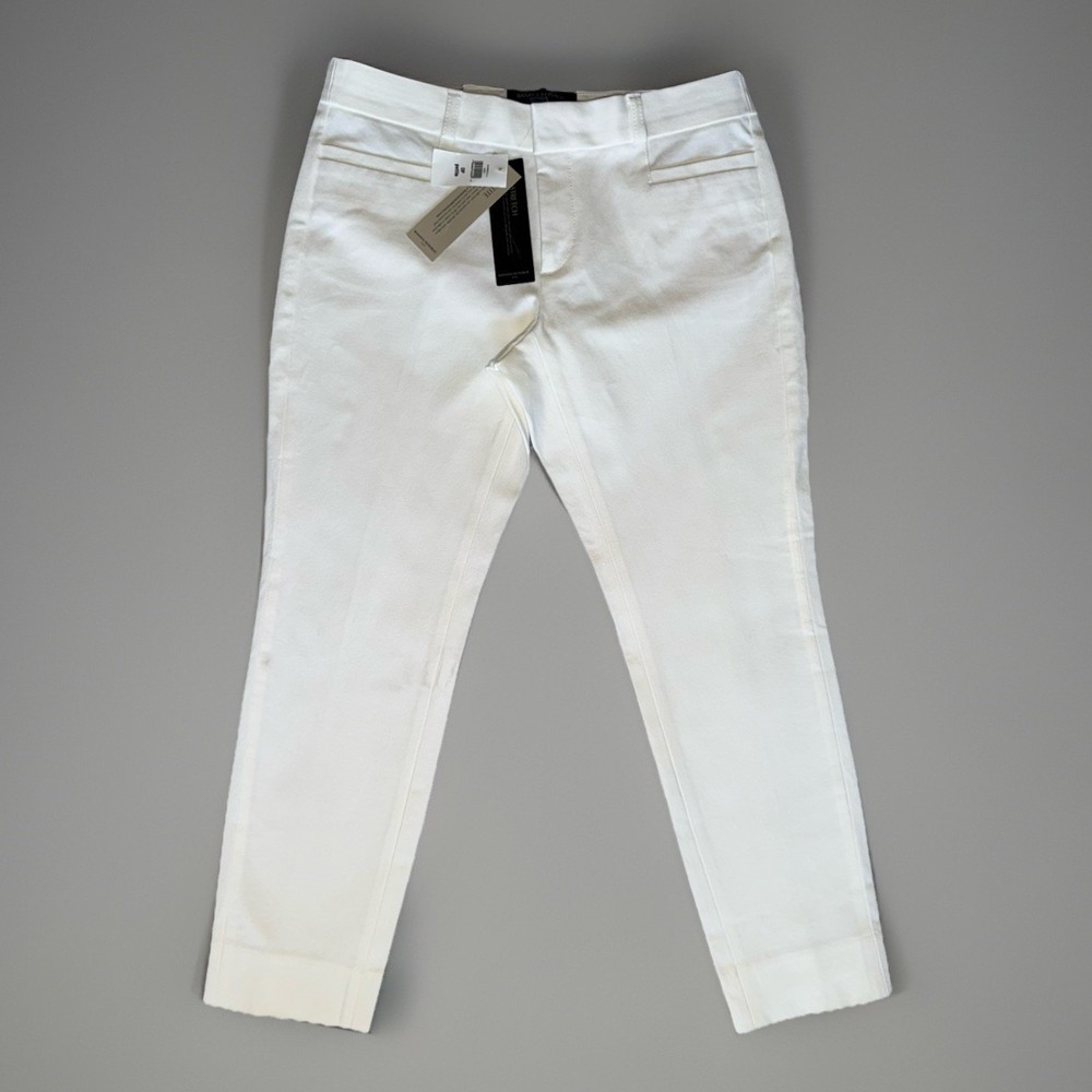 NWT Banana Republic Sloan Crop White Pants Womens Size 0P
